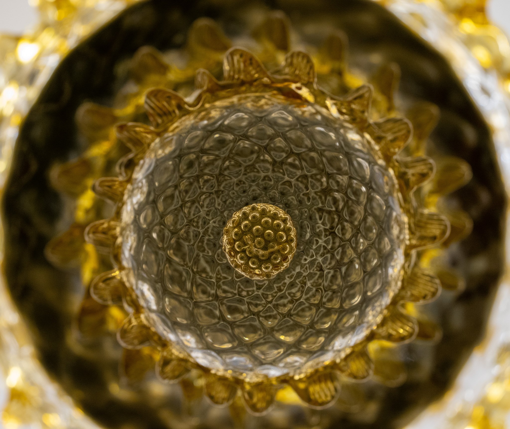 Murano glass chandelier detail