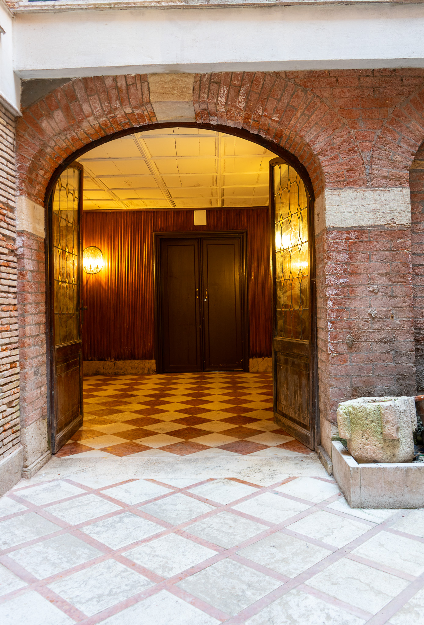Entrance portal of the historic palazzo